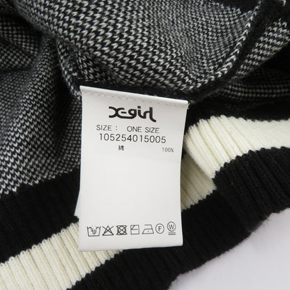 【中古】X-girl | エックスガール NUMBERING JACQUARD ニット 105254015005 ブラック サイズ：FreeSize【瀬戸大橋店】