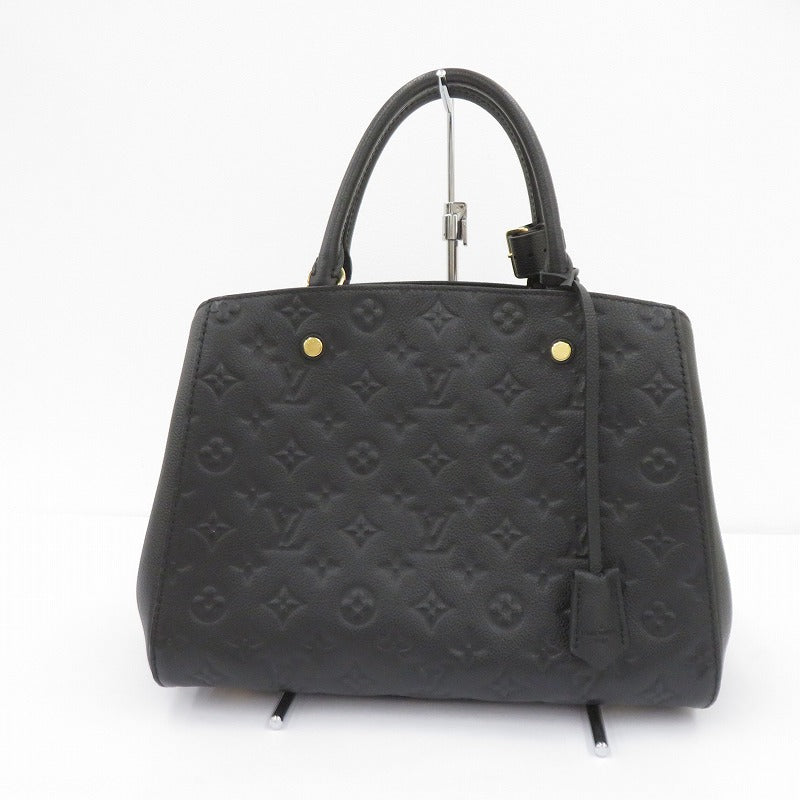 LOUIS VUITTON | ルイ・ヴィトン モンテーニュ MM ハンドバッグ M41048 モノグラム アンプラント ブラック【瀬戸大橋店】