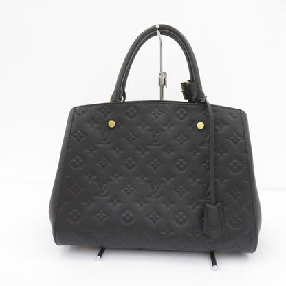 LOUIS VUITTON | ルイ・ヴィトン モンテーニュ MM ハンドバッグ M41048 モノグラム アンプラント ブラック【瀬戸大橋店】