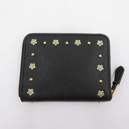 COACH | コーチ フローラル リベット スモール ジップアラウンドウォレット 二つ折り財布 G1877-F39125 クロスグレインレザー ブラック【瀬戸大橋店】
