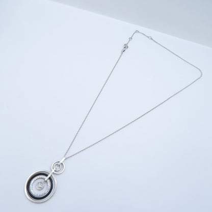 Emporio Armani | エンポリオ・アルマーニ ダブルサークル ラインストーン イーグル ネックレス EG2735040 シルバー【瀬戸大橋店】