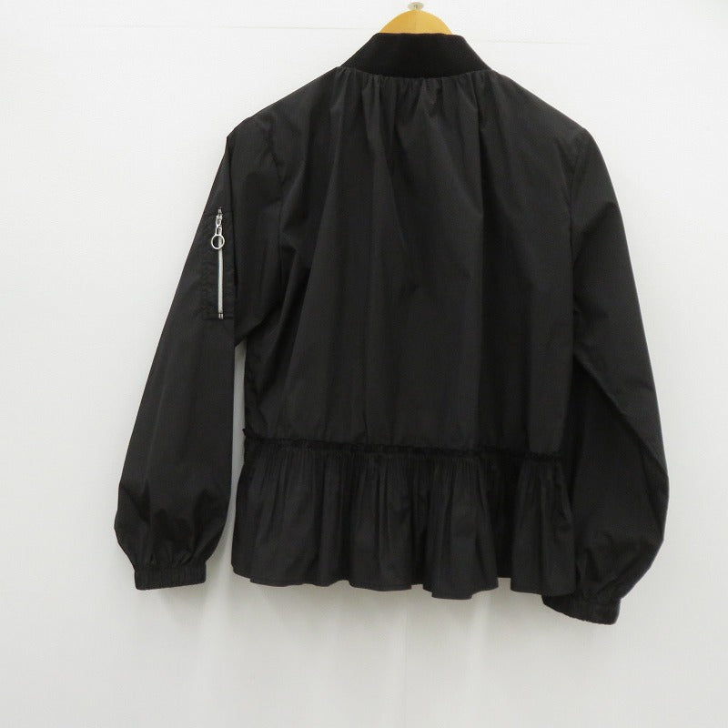 SCOTCLUB フロントジップ ジャケット ブルゾン サイズ:9号 ブラック【瀬戸大橋店】