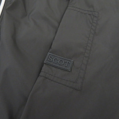 SCOTCLUB フロントジップ ジャケット ブルゾン サイズ:9号 ブラック【瀬戸大橋店】