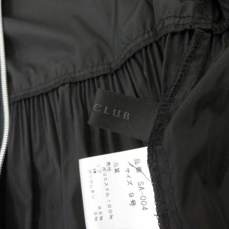 SCOTCLUB フロントジップ ジャケット ブルゾン サイズ:9号 ブラック【瀬戸大橋店】