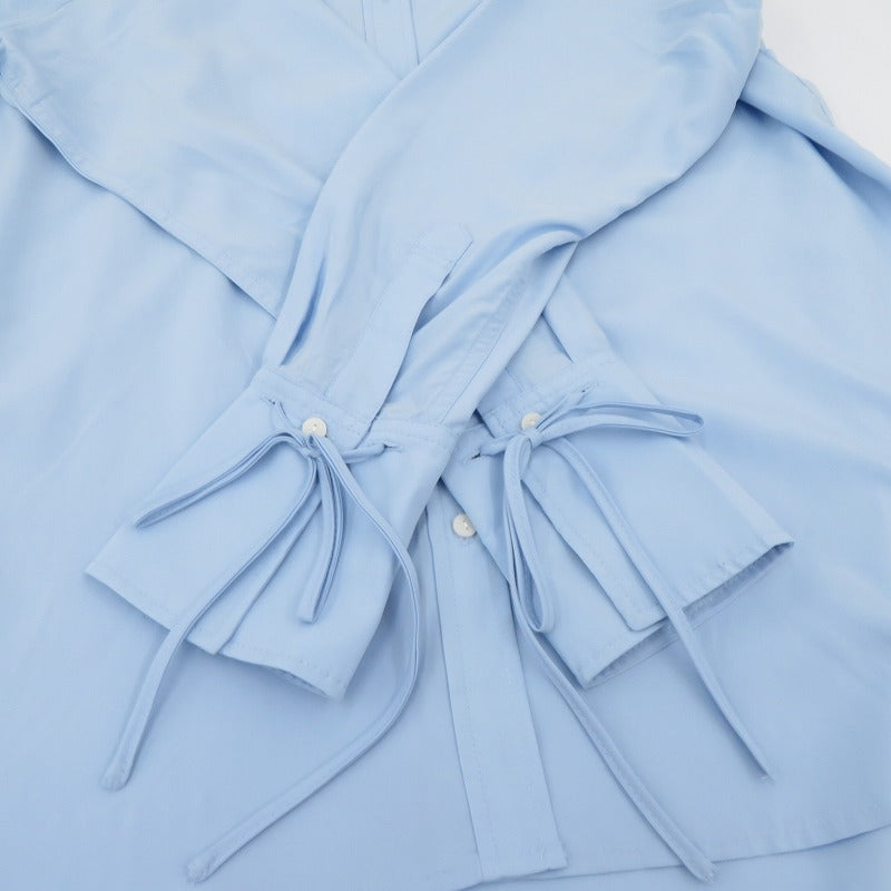 JEANASiS | ジーナシス 2WAYカフスシルキーSH 長袖シャツ ブルー サイズ：FreeSize【瀬戸大橋店】