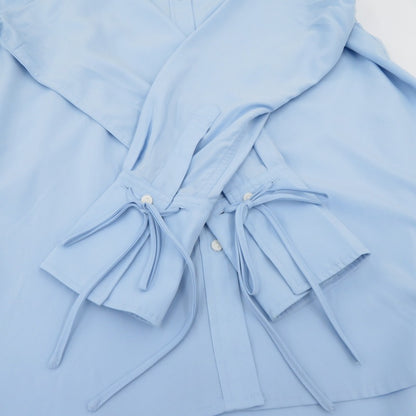 JEANASiS | ジーナシス 2WAYカフスシルキーSH 長袖シャツ ブルー サイズ：FreeSize【瀬戸大橋店】