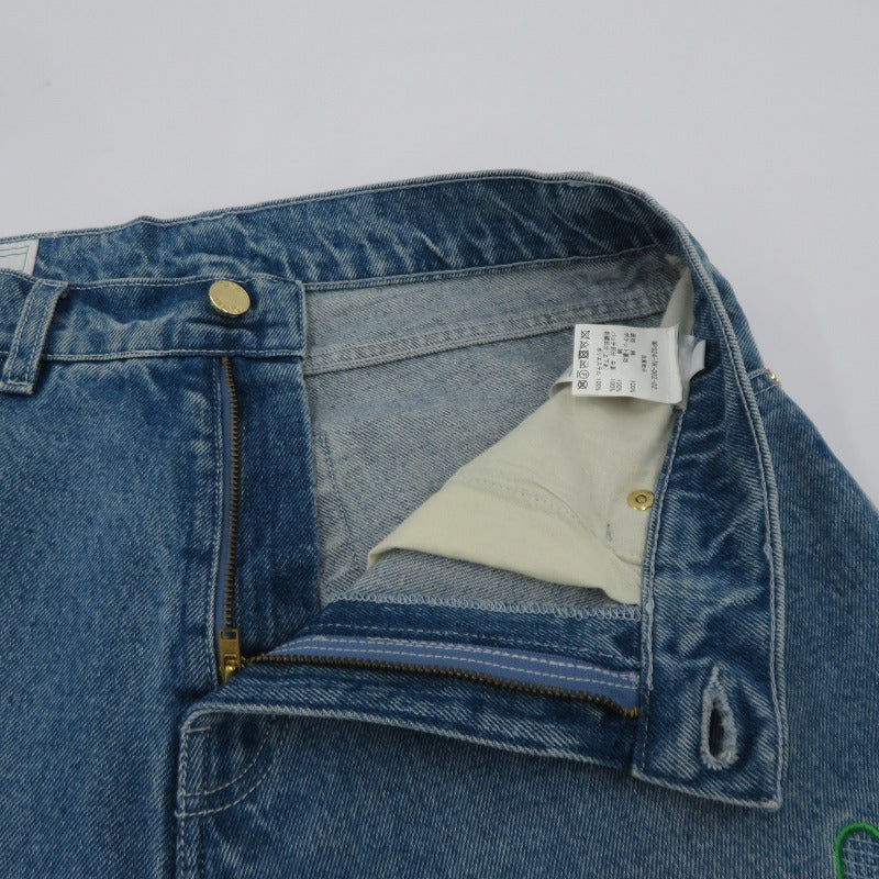 CASABLANCA | カサブランカ STONE WASH DENIM EMBROIDERED MOTIF JEAN デニムパンツ MPS24-TR-002-02 ライトブルー サイズ：30【瀬戸大橋店】