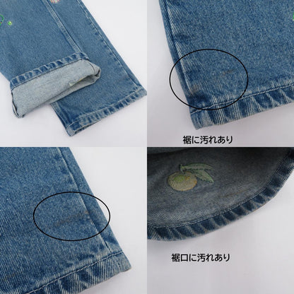 CASABLANCA | カサブランカ STONE WASH DENIM EMBROIDERED MOTIF JEAN デニムパンツ MPS24-TR-002-02 ライトブルー サイズ：30【瀬戸大橋店】
