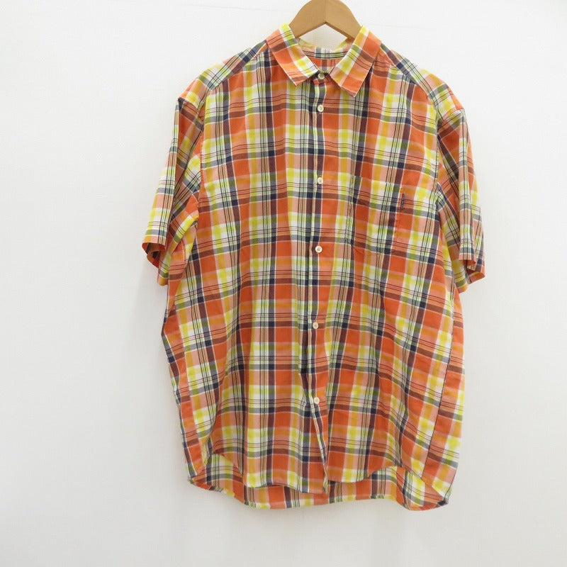 STUSSY | ステューシー OLD STUSSY/半袖チェックシャツ 半袖シャツ オレンジ サイズ：XL【瀬戸大橋店】