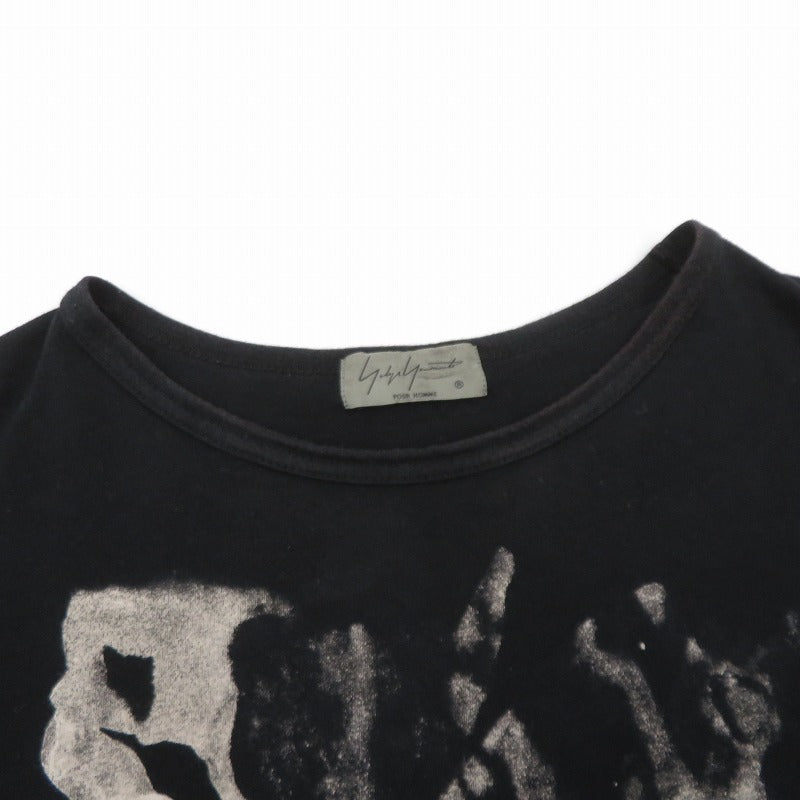 Yohji Yamamoto | ヨウジヤマモト 半袖Ｔシャツ HW-T17-073 ブラック サイズ：3【瀬戸大橋店】