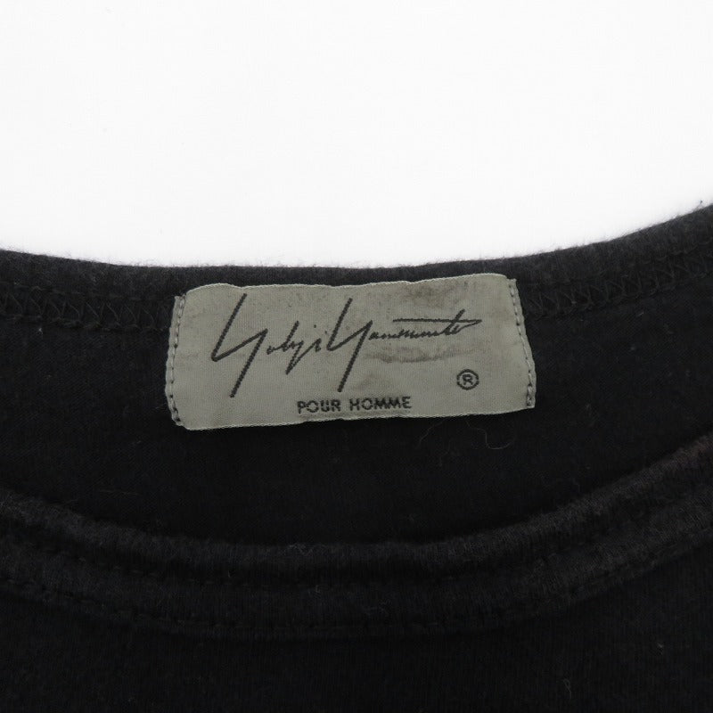 Yohji Yamamoto | ヨウジヤマモト 半袖Ｔシャツ HW-T17-073 ブラック サイズ：3【瀬戸大橋店】