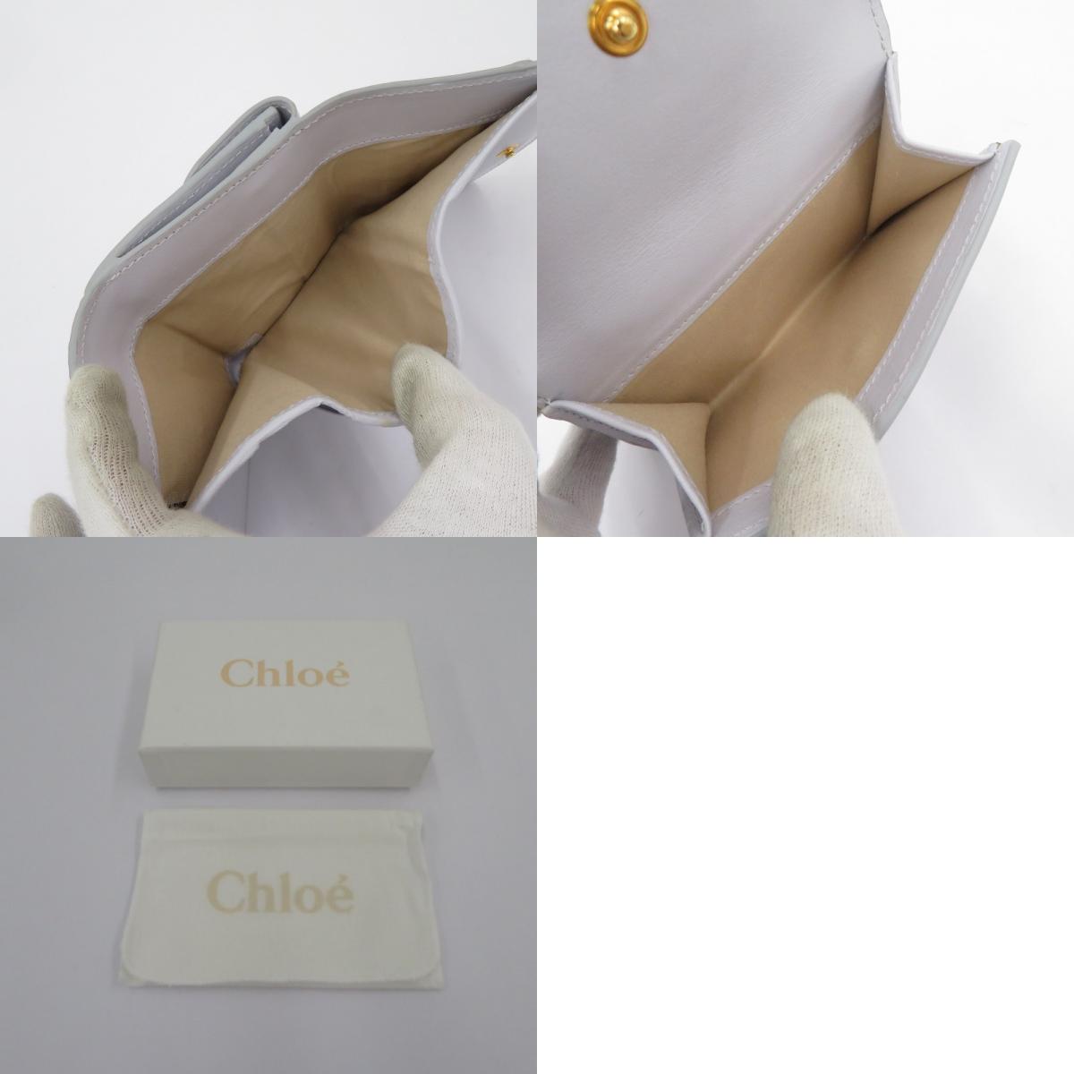 Chloe | クロエ スモール トリフォールド ウォレット 三つ折り財布 CHC19WP088 ブルー【瀬戸大橋店】