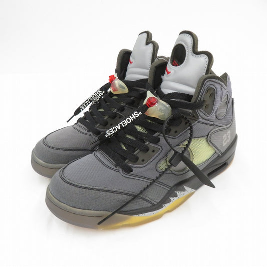 NIKE | ナイキ Off-White×Air Jordan 5 'Muslin' スニーカー CT8480-001 サイズ:27.5cm グレー 27.5cm【瀬戸大橋店】