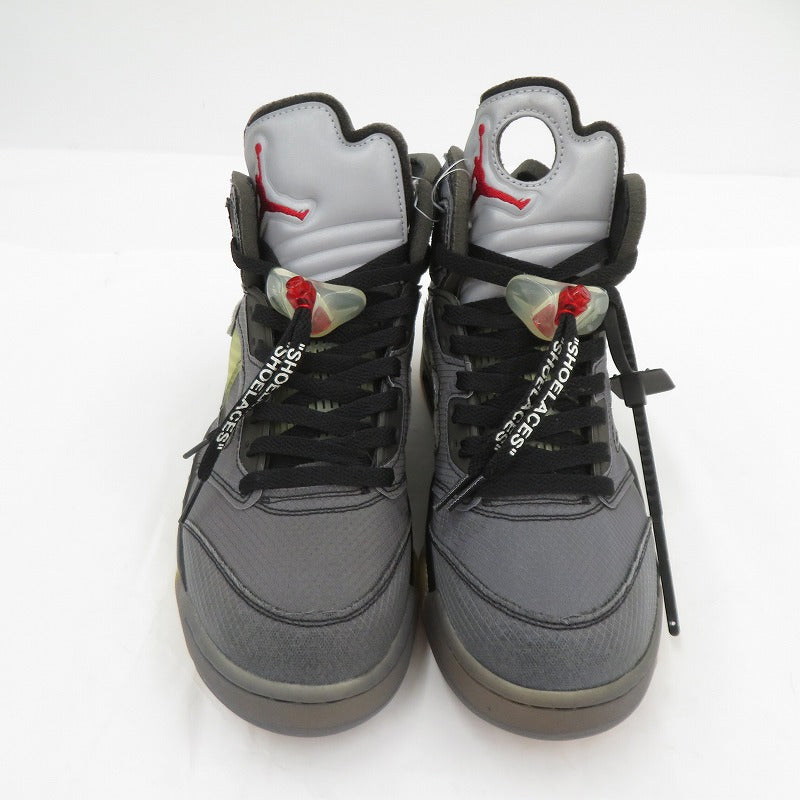 NIKE | ナイキ Off-White×Air Jordan 5 'Muslin' スニーカー CT8480-001 サイズ:27.5cm グレー 27.5cm【瀬戸大橋店】