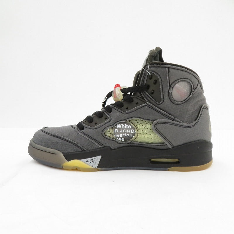 NIKE | ナイキ Off-White×Air Jordan 5 'Muslin' スニーカー CT8480-001 サイズ:27.5cm グレー 27.5cm【瀬戸大橋店】