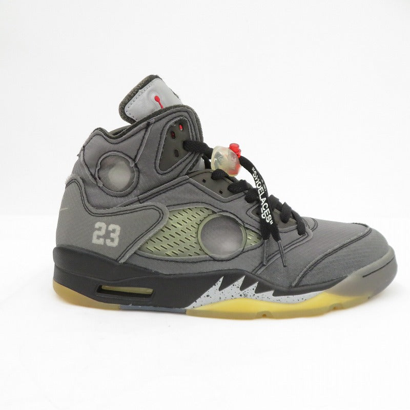 NIKE | ナイキ Off-White×Air Jordan 5 'Muslin' スニーカー CT8480-001 サイズ:27.5cm グレー 27.5cm【瀬戸大橋店】