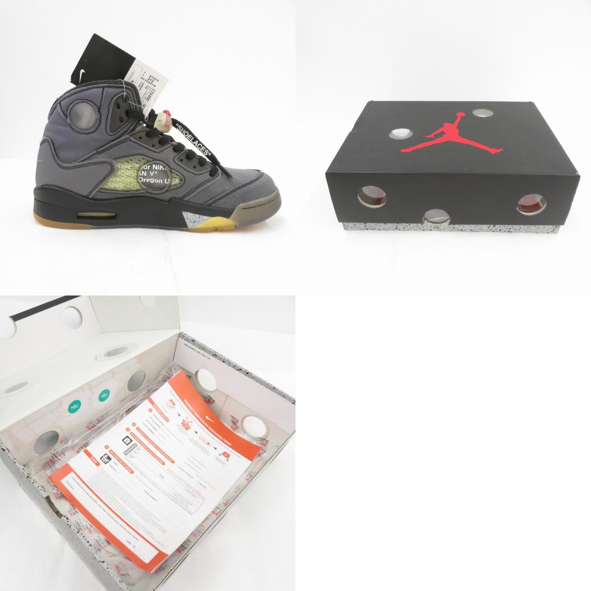 NIKE | ナイキ Off-White×Air Jordan 5 'Muslin' スニーカー CT8480-001 サイズ:27.5cm グレー 27.5cm【瀬戸大橋店】