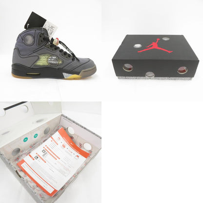 NIKE | ナイキ Off-White×Air Jordan 5 'Muslin' スニーカー CT8480-001 サイズ:27.5cm グレー 27.5cm【瀬戸大橋店】