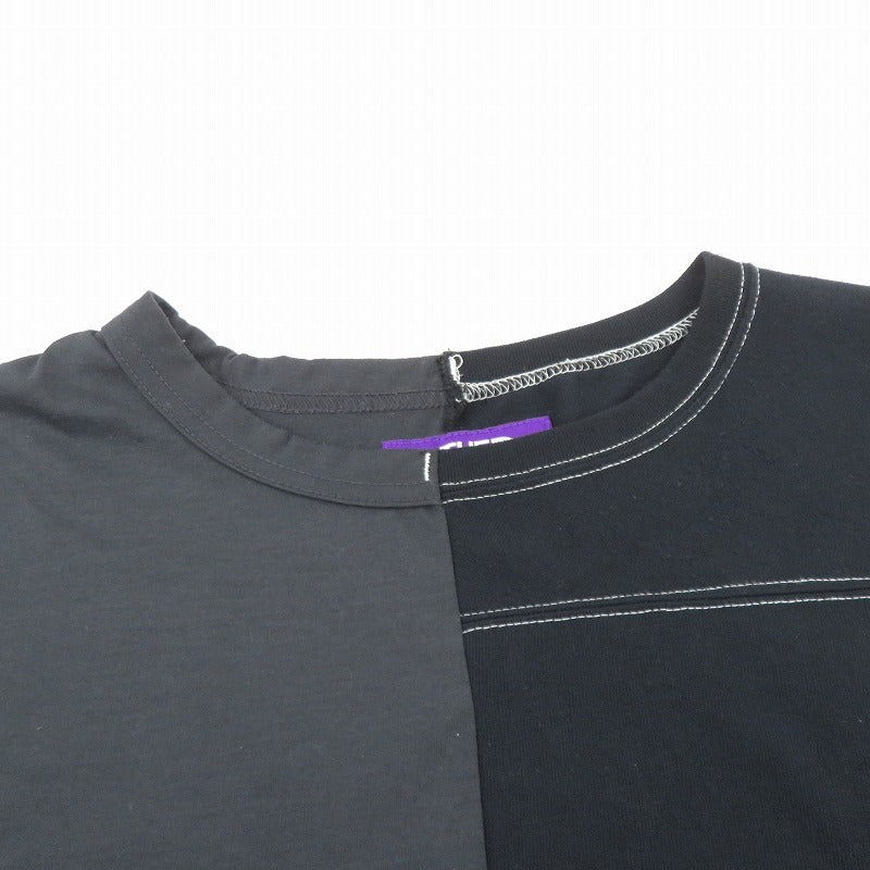 THE NORTH FACE PURPLE LABEL | ザノースフェイスパープルレーベル CRAZY H/S LOGO TEE 半袖Ｔシャツ nt3009n ブラック サイズ：XL【瀬戸大橋店】