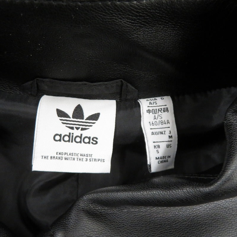 adidas Originals | アディダスオリジナルス フェイクレザー トレンチコート その他アウター II6083 ブラック サイズ：M【瀬戸大橋店】