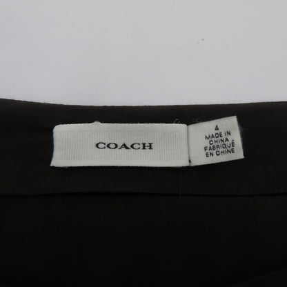 COACH | コーチ ベビードール ドレス・ベルベット ボウ ワンピース ck806 ブラック サイズ：4【瀬戸大橋店】