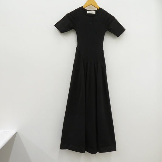 LE CIEL BLEU | ルシェルブルー コクーンニットドレス ワンピース 24S65415 ブラック サイズ：36【瀬戸大橋店】