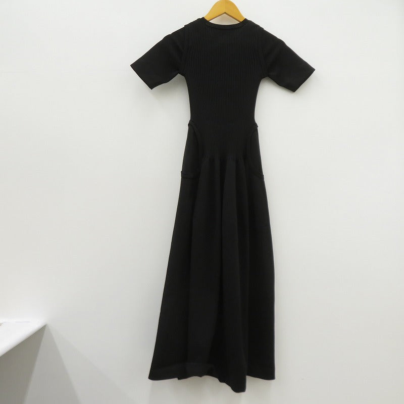 LE CIEL BLEU | ルシェルブルー コクーンニットドレス ワンピース 24S65415 ブラック サイズ：36【瀬戸大橋店】