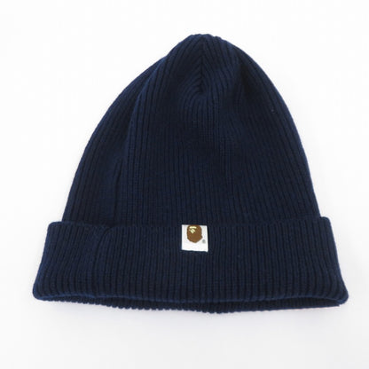 A BATHING APE | アベイシングエイプ BAPE PAGANI LOGO BEANIE ニットキャップ ネイビー サイズ：FreeSize【瀬戸大橋店】