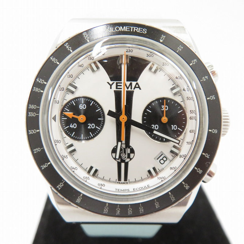 YEMA ミーングラフ ジャパンエディション 39mm アナログ自動巻き 腕時計 YMEAN23JP-BA33RS ブルー 文字盤ホワイト【瀬戸大橋店】