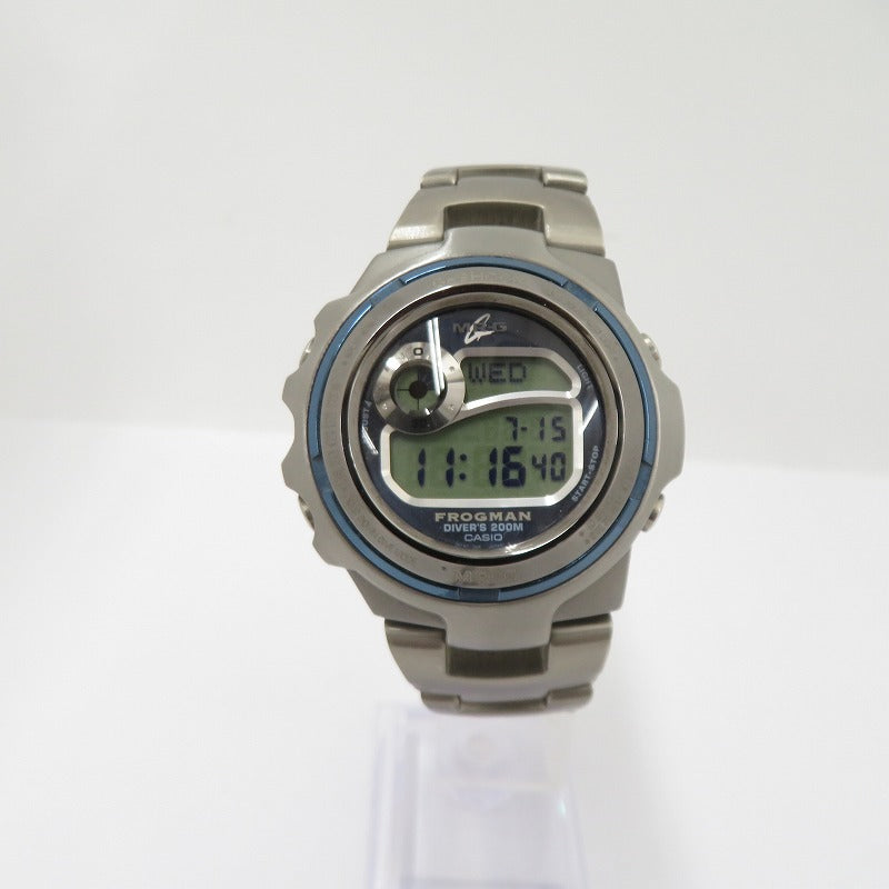 G-SHOCK | ジーショック MR-G/FROGMAN デジタルクォーツ 腕時計 MRG-1100-2 シルバー【瀬戸大橋店】