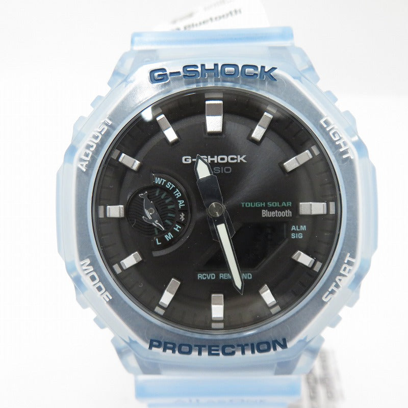 G-SHOCK | ジーショック ×ICERC Japan デジタル 電波ソーラー 腕時計 GA-B2100KB-2AJR ブルー 文字盤ブラック【瀬戸大橋店】