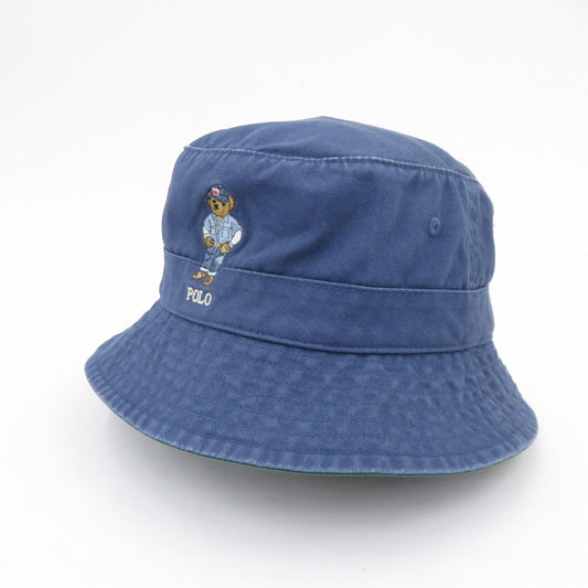POLO RALPH LAUREN | ポロ・ラルフローレン ベアツイルバケットハット ポロベア ハット サイズ:58CM ブルー【瀬戸大橋店】