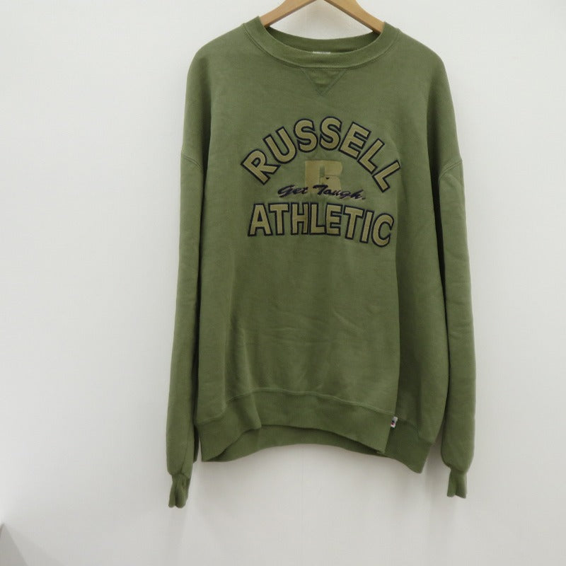 Russell Athletic | ラッセルアスレチック 刺繍 made in USA スウェット カーキ サイズ：XL【瀬戸大橋店】