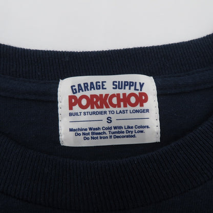 PORK CHOP | ポークチョップ WAVE LOGO L/S TEE 長袖Ｔシャツ ネイビー サイズ：S【瀬戸大橋店】