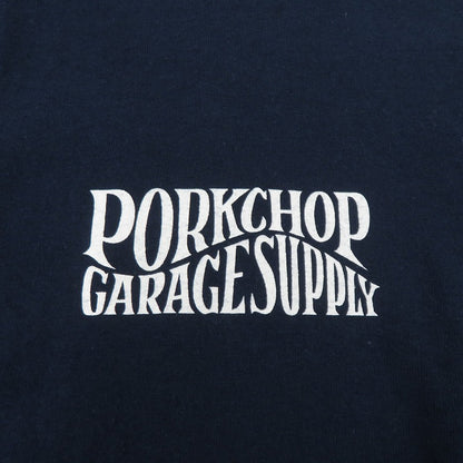 PORK CHOP | ポークチョップ WAVE LOGO L/S TEE 長袖Ｔシャツ ネイビー サイズ：S【瀬戸大橋店】