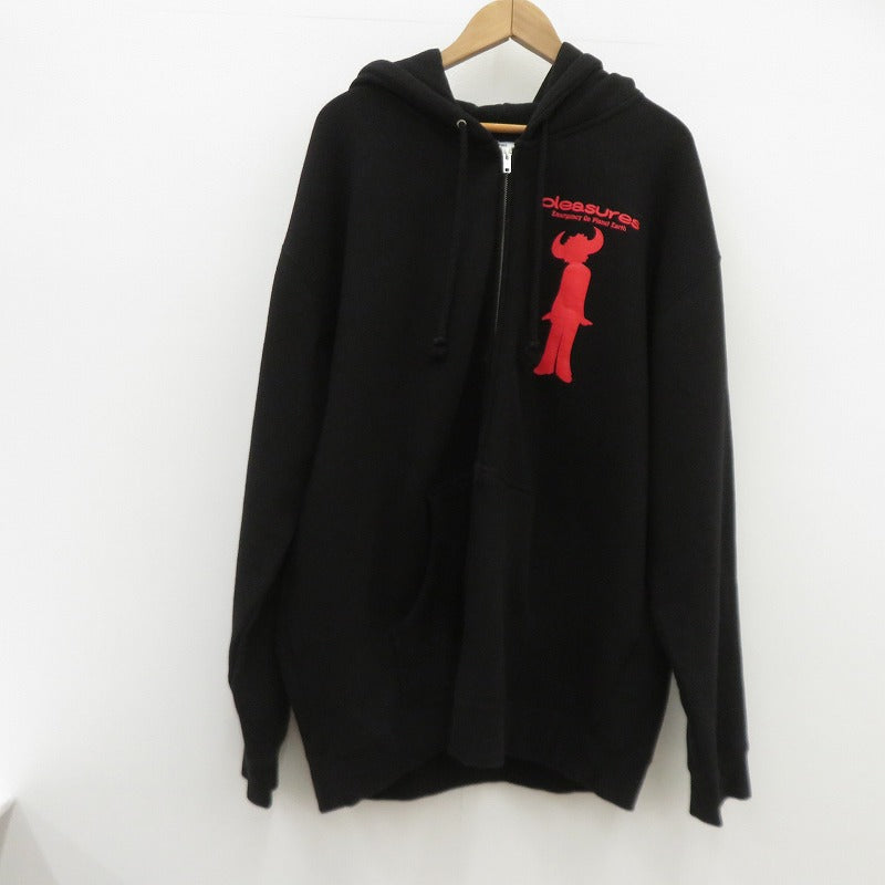 PLEASURES | プレジャーズ ×Jamiroquai/HIGH TIMES ZIP HOODIE パーカー IND4000ZC ブラック サイズ：XL【瀬戸大橋店】