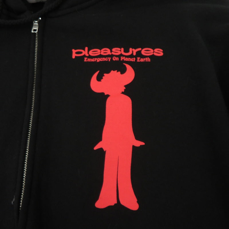 PLEASURES | プレジャーズ ×Jamiroquai/HIGH TIMES ZIP HOODIE パーカー IND4000ZC ブラック サイズ：XL【瀬戸大橋店】
