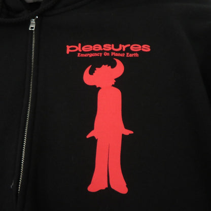 PLEASURES | プレジャーズ ×Jamiroquai/HIGH TIMES ZIP HOODIE パーカー IND4000ZC ブラック サイズ：XL【瀬戸大橋店】
