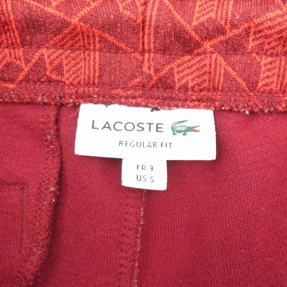 LACOSTE | ラコステ サイドテーピングモノグラムジャカードトラックパンツ パンツ XH1440 レッド サイズ：S【瀬戸大橋店】