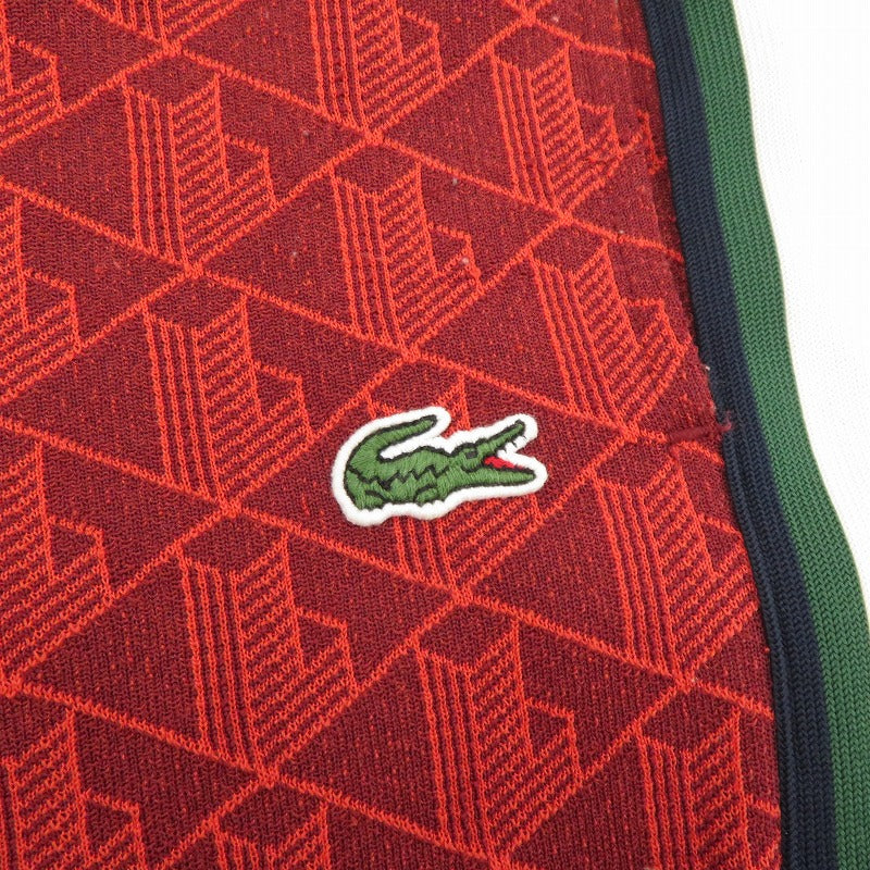 LACOSTE | ラコステ サイドテーピングモノグラムジャカードトラックパンツ パンツ XH1440 レッド サイズ：S【瀬戸大橋店】
