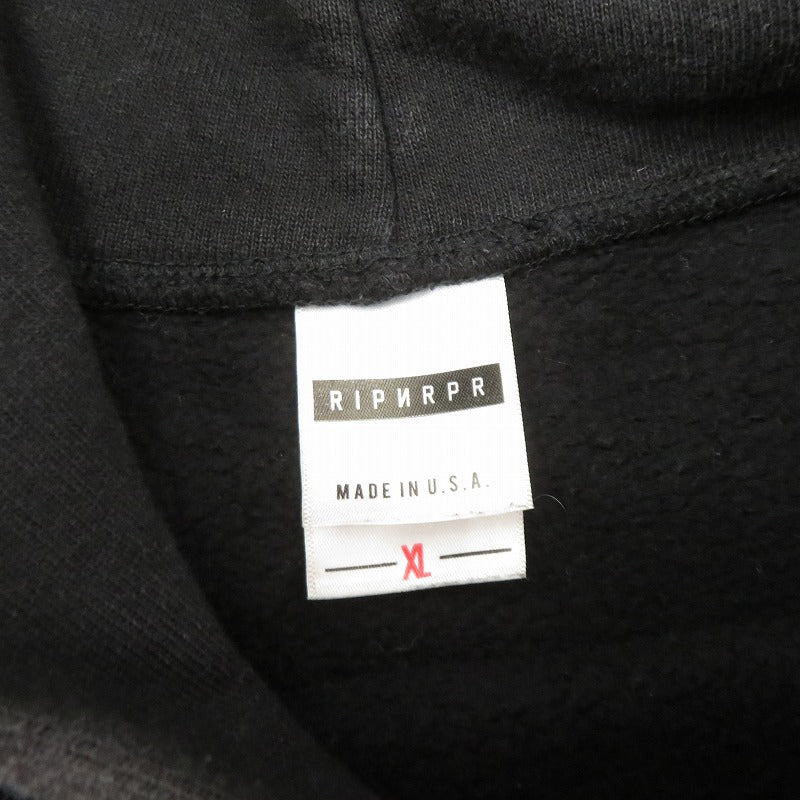 RIPNRPR パーカー ブラック サイズ：XL【瀬戸大橋店】