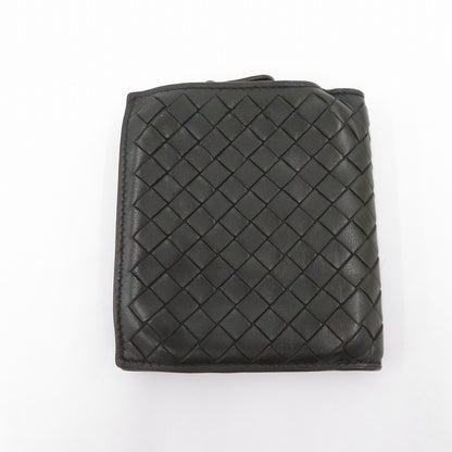 BOTTEGA VENETA | ボッテガヴェネタ イントレチャート 二つ折り財布 121059 ブラック【瀬戸大橋店】
