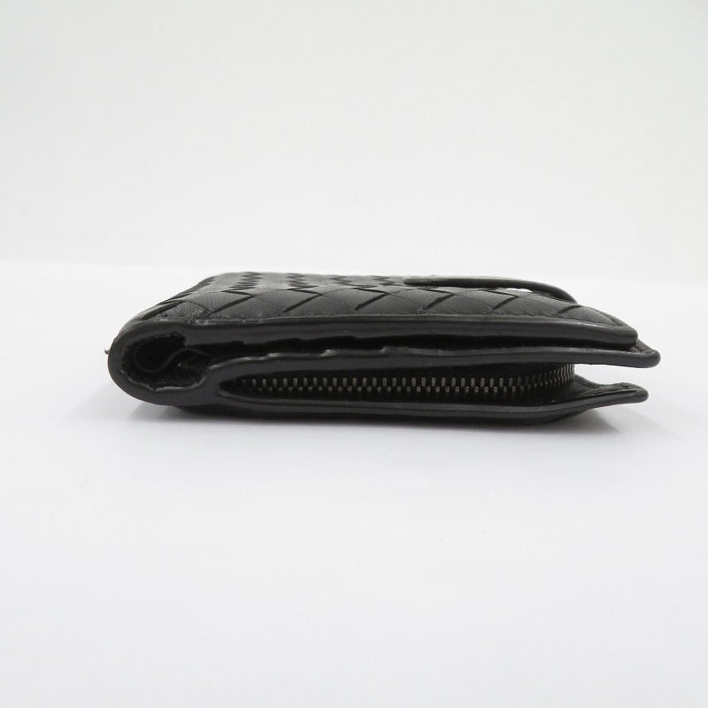 BOTTEGA VENETA | ボッテガヴェネタ イントレチャート 二つ折り財布 121059 ブラック【瀬戸大橋店】