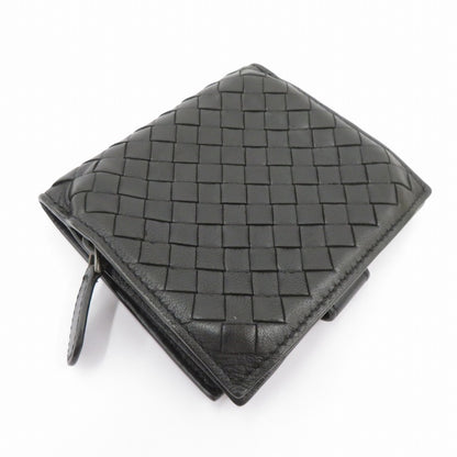BOTTEGA VENETA | ボッテガヴェネタ イントレチャート 二つ折り財布 121059 ブラック【瀬戸大橋店】