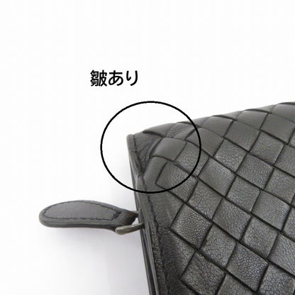 BOTTEGA VENETA | ボッテガヴェネタ イントレチャート 二つ折り財布 121059 ブラック【瀬戸大橋店】