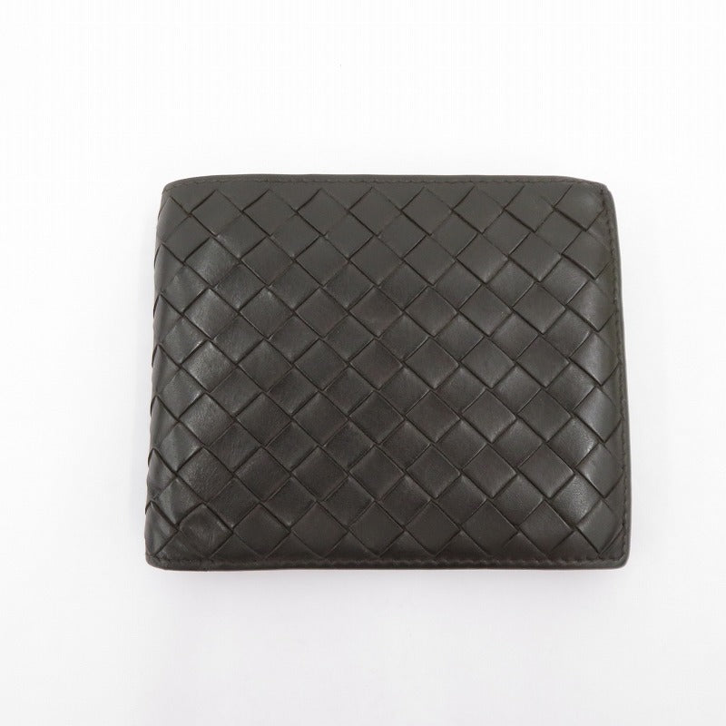 BOTTEGA VENETA | ボッテガヴェネタ イントレチャート 二つ折り財布 193642 ブラウン【瀬戸大橋店】