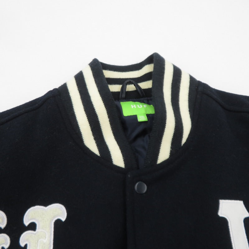 HUF | ハフ 20 YEAR CLASSIC H VARSITY JACKET スタジャン JK00368 ネイビー サイズ：XXL【瀬戸大橋店】