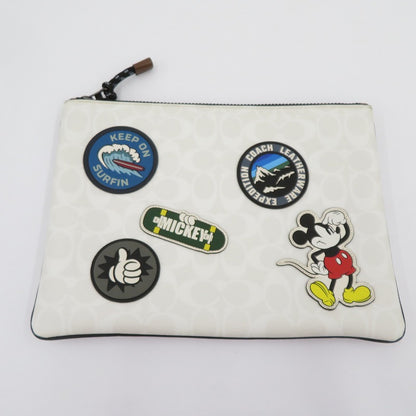 COACH | コーチ ×DISNEY シグネチャー クラッチバッグ C2080-3205 ホワイト【瀬戸大橋店】