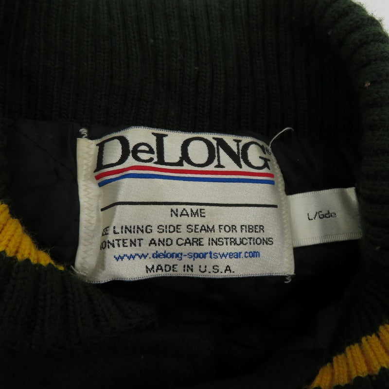 DeLONG | デロング ウールジャケット スタジャン グリーン サイズ：L【瀬戸大橋店】