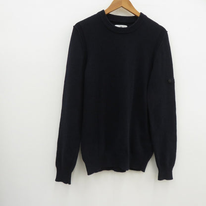STONE ISLAND | ストーンアイランド ミドルゲージウールナイロンクルーネックニット セーター 7715508A3 ネイビー サイズ：L【瀬戸大橋店】